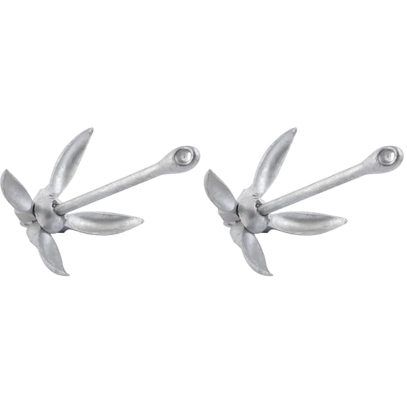 Anchor plegable Shoreline Marine galvanizada (paquete de 2)