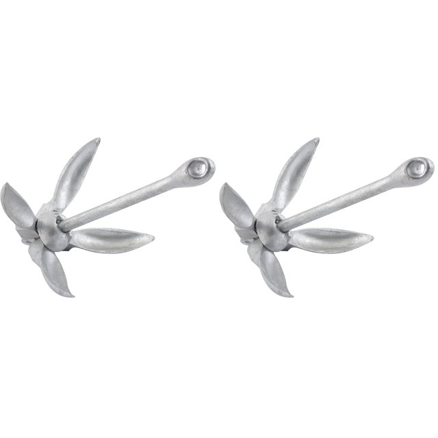 Anchor plegable Shoreline Marine galvanizada (paquete de 2)