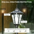 thumbnail image 5 of Outsunny 94.5" Solar Lamp Post Light with Auto Sensor Control, Black, 5 of 9
