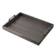 thumbnail image 2 of A&B Home Snake Print Rectangular Nesting Trays with Metal Handles - Set of 3 - Gray, Silver Finish, 2 of 5