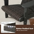 thumbnail image 2 of Gymax Set of 2 Adirondack Chair w/ Rattan Padded Seat & Back Wide Hidden Cupholder Patio Black, 2 of 6