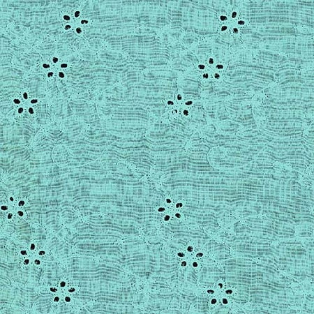 Springs Creative Cotton Eyelet Aqua Fabric