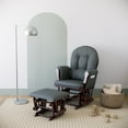 thumbnail image 3 of Storkcraft Hoop Infant Nursery Glider and Ottoman, Espresso with Gray, 3 of 16