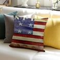 thumbnail image 3 of SHANXI American Flag Pillow Covers Rustic Farmhouse Decor Red Blue Wood Freedom Quote Throw Pillow Case Cushion Cover 18x18in, 3 of 5