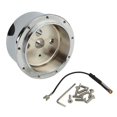 thumbnail image 3 of 5 & 6 Hole Billet Steering Wheel Adapter Steering Wheel Polished Hub Adapter for Models Flaming River, Ididit, 3 of 5