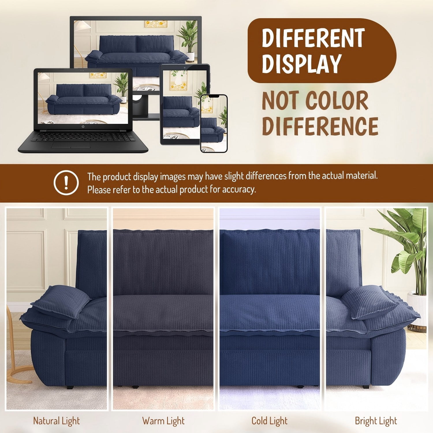 MOONMISS 73.2" Queen Pull Out Sofa Bed,3-in-1 Convertible Sleeper Sofa,Multi-Functional Velvet Couch Bed,Blue