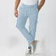 thumbnail image 1 of Pantalones largos para hombre, informales, a la moda, transpirables, con cintura elástica y múltiples bolsillos, pantalones cargo con cierre de velcro, pantalones de rayón para hombre., 1 of 5