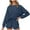 Navy, variant on Women 2 Piece Outfits Long Sleeve Round Neck Top with Drawstring Shorts Pant Loungewear Tracksuit Set (Medium, Red)