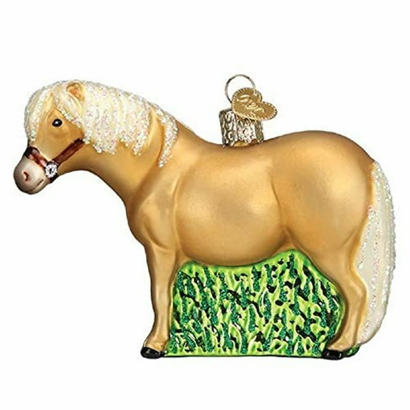 Old World Christmas Blown Glass Ornament for Christmas Tree, Shetland Pony