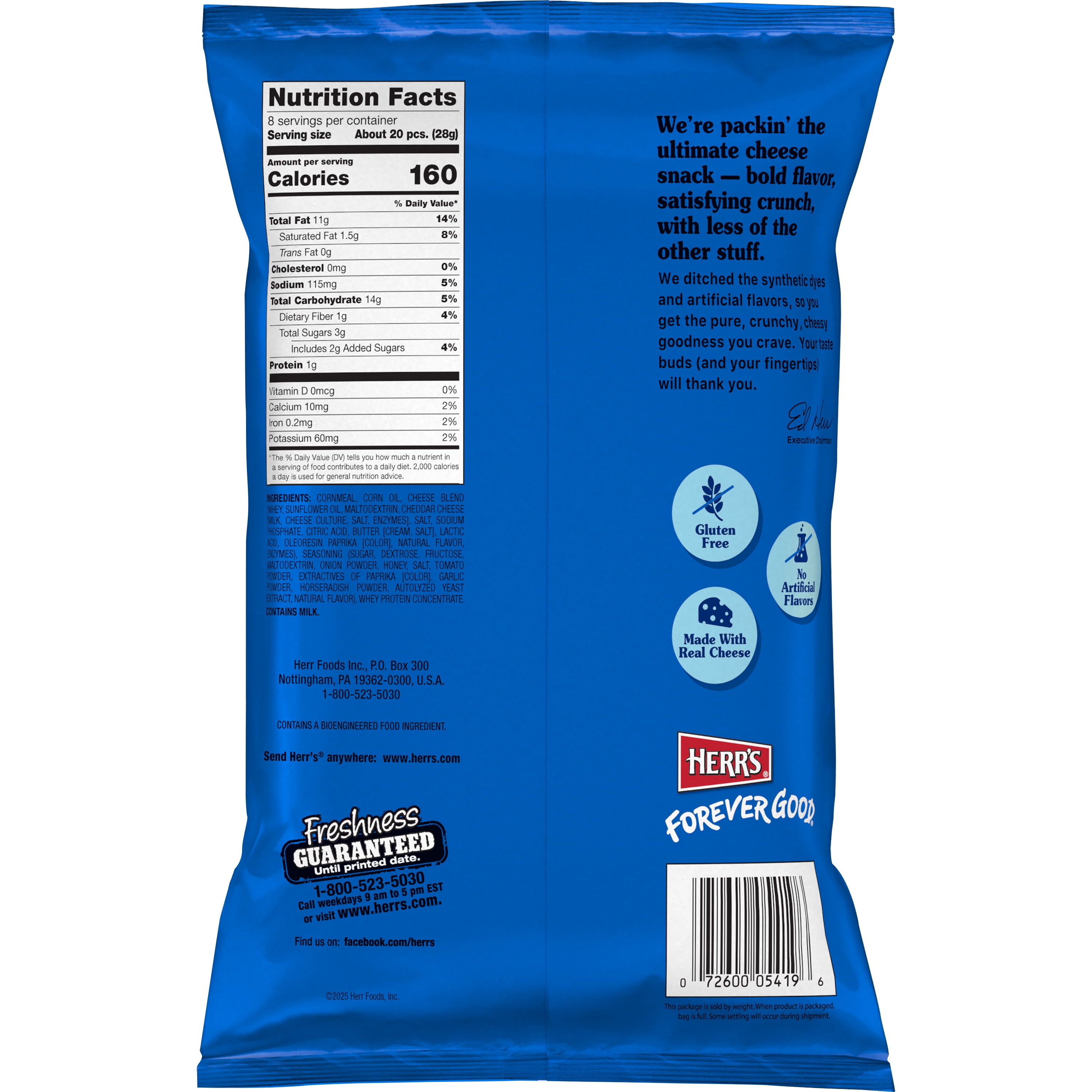 Herr's Crunchy Cheesy Chomz™ Honeybuzz! Sweet Honey Flavored Cheese Sticks 8oz