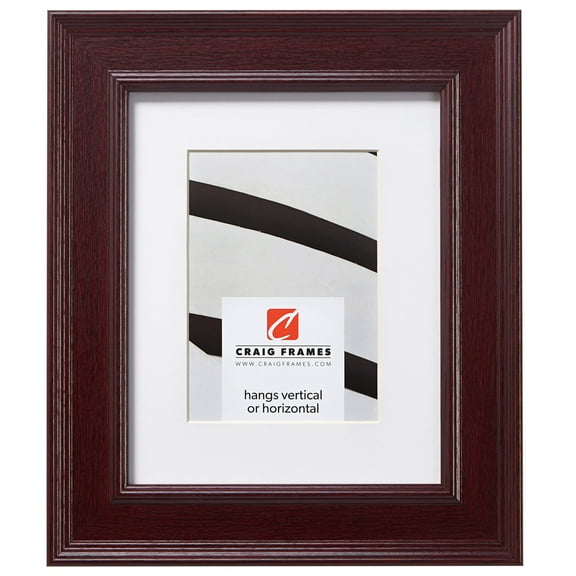 Craig Frames Revival, 16x20 inch Mahogany Red Picture Frame Matted for a 11x14 Photo