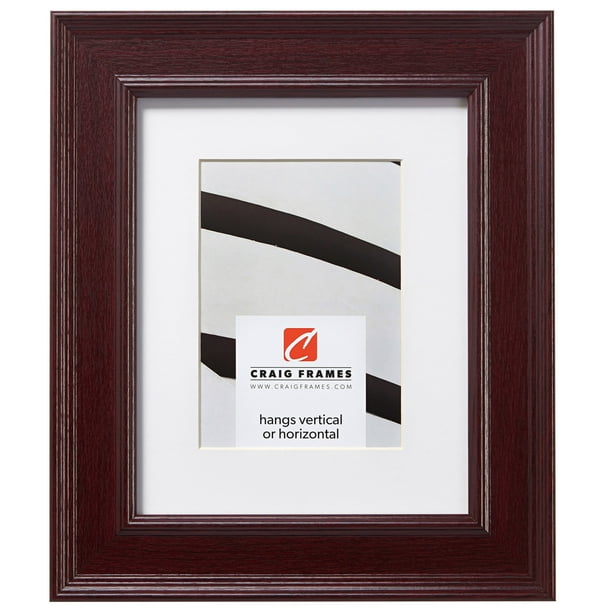 Craig Frames Revival, 18x24 inch Mahogany Red Picture Frame Matted for