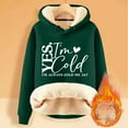 thumbnail image 2 of XINXIAOO Hoodies Sweatshirt for Women Long Sleeve Hoodie Pullover Hoodies for Women Oversized Hoodies for Women Dark Green Clothes Women Fall Clothes Young Women's Wear, 2 of 4