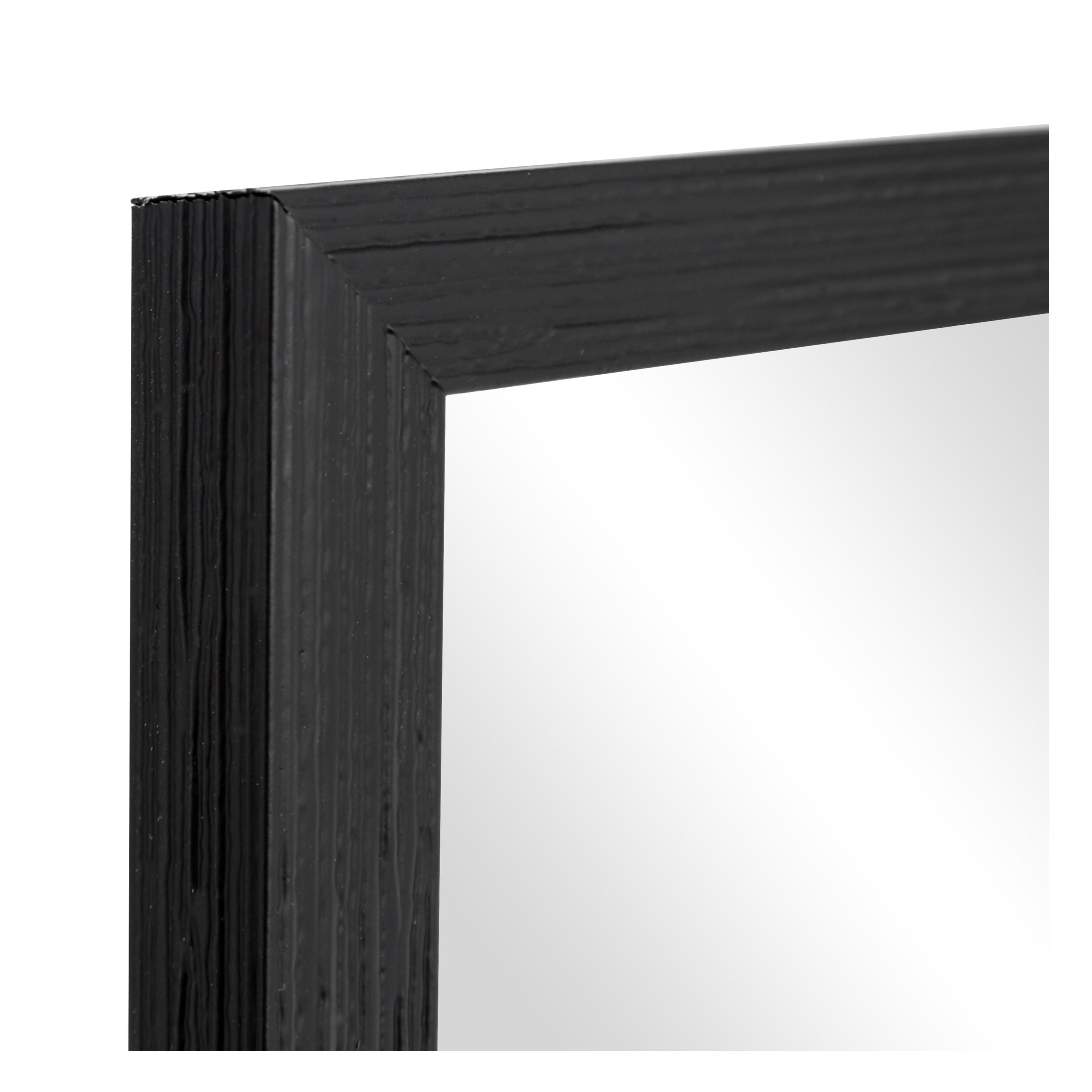 Mainstays 23x29 Black Rectangle Small Decorative Wall Mirror for Bathroom or Living Room