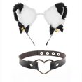 thumbnail image 1 of Diadema Con Orejas De Gato Peludas De Felpa Para Halloween Y Gargantilla De Corazón, Conjunto De Collar Con Campana, Accesorios De Cosplay Para Fiesta De Halloween Minnieouse AP007137-06, 1 of 3