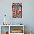 thumbnail image 4 of Morelia Retro City Travel Poster with Cathedral, Parades And Colorful Night Life Canvas Poster, 4 of 8