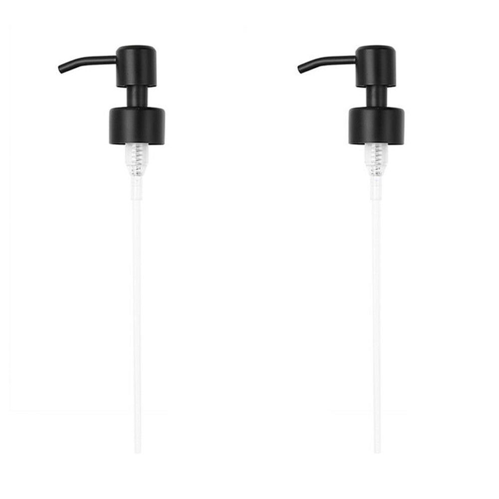 Yannee 4 Pcs Liquid Lotion Dispenser,Stainless Steel Soap Pump,Replacement Bottle Jar Tube, Lotion Pump Shampoo Sprinkler,Dumb Black