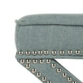 thumbnail image 5 of SAFAVIEH Palmer Ottoman Silver Nail Head Sky Blue, 5 of 7