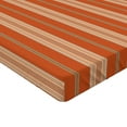 thumbnail image 2 of Ambesonne Burnt Orange Fitted Sheet 2 Pcs Set, Retro Themed Stripes, California King, Burnt Orange Tan, 2 of 3