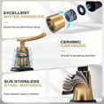 thumbnail image 6 of WOWOW 8 in. Widespread Double Handle Bathroom Faucet in Black and Gold, 6 of 9