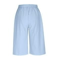 thumbnail image 4 of Women's Casual Pants Elastic Waist Cropped Drawstring Trousers - Comfortable Everyday Wear for Spring Summer Fall, 4 of 5