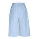 thumbnail image 5 of Pantalones informales para mujer Pantalones cortos con cintura elástica y cordón - Cómodos para el día a día en primavera, verano y otoño, 5 of 6