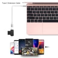 thumbnail image 4 of Cable de extensión tipo C USB-C macho a hembra Cable de datos de carga (plata) Likrtyny  Componentes de la computadora, 4 of 6