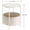 White, variant on Round Side Table with Fabric Storage Basket, Metal Side Table Small Bedside Nightstand with Removable Tray Top for Living Room, Bedroom, Nursery, Laundry, White