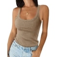 thumbnail image 1 of PALACLOTH Woman Sleeveless Racerback Tank Top with Scoop Neck, 1 of 2