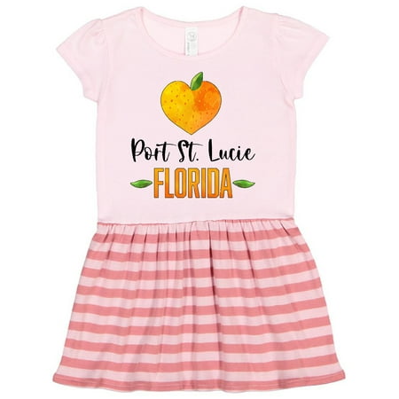 

Inktastic Port St Lucie Florida Orange in Heart Gift Toddler Girl Dress