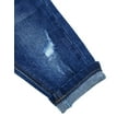 thumbnail image 6 of KIDSCOOL SPACE Baby Girl Boy Jeans,Little Kid Elastic Band Inside Ripped Denim Jeans Pants,Deep Blue,6-9 Months, 6 of 6