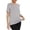 Gray-womens blouses, variant on FNFYFH Womens V Neck T-Shirts Short Sleeve Plain Basic Tees Soft Side Split Workout Tops