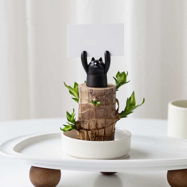 Adornos de madera con forma de animal para salpicadero | Figuras decorativas de cerdito panda talladas a mano | Decoración realista para coche y hogar | Estantería para escritorio de oficina
