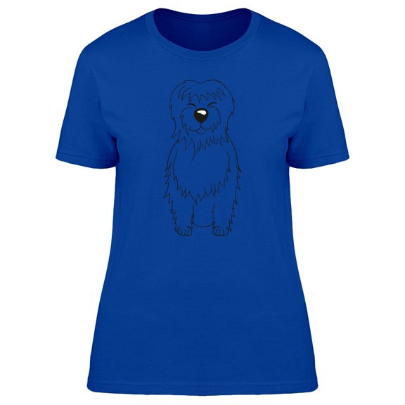 Tibetan Terrier Dog Sketch Tee Women's -Image by Shutterstock