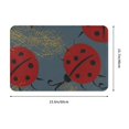 thumbnail image 3 of Balery Ladybug Doormat, Durable Flannel Fabric, Waterproof Stain and Fade Resistant, Low Profile,Indoor Outdoor Door Mats, Easy Clean Patio Entrance Mat, 16x24in, 3 of 9