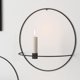 thumbnail image 2 of Tmvgtek Portavelas Redondo Geométrico De Metal Para Decoración Del Hogar (Candelabro Largo Negro De 29 Cm) Tmvgtek Oficina Multiescena Multifunción, 2 of 5