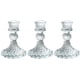 thumbnail image 1 of Candelabros Retro de Vidrio Transparente, Ideales para Velas de Pilar, Bodas y Fiestas. B, 1 of 5