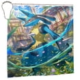 thumbnail image 3 of Shower Curtain Cartoon Art Bath Shower Curtains with 12 Hooks, Waterproof Washable Polyester Bathroom Home Decor Set 72x72 Inch, Iron, 3 of 8