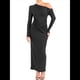 thumbnail image 1 of Vestido de Mujer Otoño Invierno Francés Larga Ajustado Maxi Vestido Formal para Mujer Negro L, 1 of 9