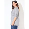 thumbnail image 3 of Catherines Women's Plus Size Impossibly Soft Half-Button Swing Top, 3 of 4