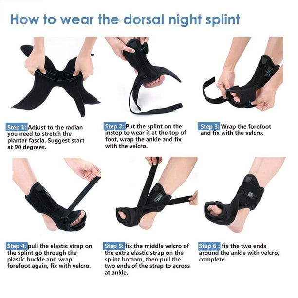 Dorsiwedge 90° Foot Night Splint Boot Plantar Fasciitis Size Large