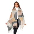 thumbnail image 3 of FORMRS Womens Scarf Winter Soft Long Big Warm Shawls Wrap Tassel Scarves, Abstract Shapes, 3 of 9