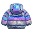 thumbnail image 4 of 1-6Y Toddler Baby Boys Girls Bear Light Down Jacket Coat Winter Warm Dazzle Color Hooded Jacket Outwear Clothes, 4 of 4