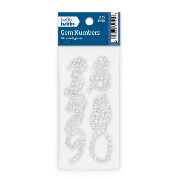 Hello Hobby Accessories Adhesive Gem Numbers, 20 piece
