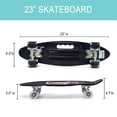 thumbnail image 2 of Best Wonder Products Penny Board 23" x 6 with PU LED Light Colors Wheels, Skateboard Aluminum Trucks & Hand Grub Slot Complete Skateboard Mini Cruiser, Great for Youths Beginners - Black, 2 of 4