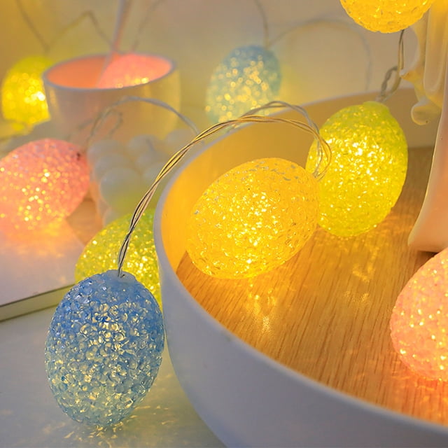 Yhmxh Home Essentials Home Appliances New LED Festival Party Rice Decorative Color String EVA Easter Shape Light Light