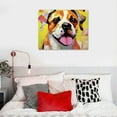 thumbnail image 4 of Nawypu  Abstract Puppy Artwork Dog Painting: Animal Pet Picture Print on Wrapped on Canvas for Bedroom (12'' x 12'' x 4 Panels), 4 of 4