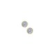 Boucles d'Oreilles Rondes en Zircone Cubique en Or Jaune 14 Carats – image 1 sur 4