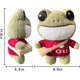 thumbnail image 3 of Almohada de peluche de rana verde de pie de 11,8 pulgadas, muñecos de animales de peluche, juguetes de peluche cortos con suéter y mochila para niños, 3 of 5