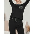 thumbnail image 6 of Avidlove Pajama Sets for Women Long Sleeve Comfy Jogger Pj Set Soft Loungewear 2 Piece Sleepwear Nightwear, 6 of 7